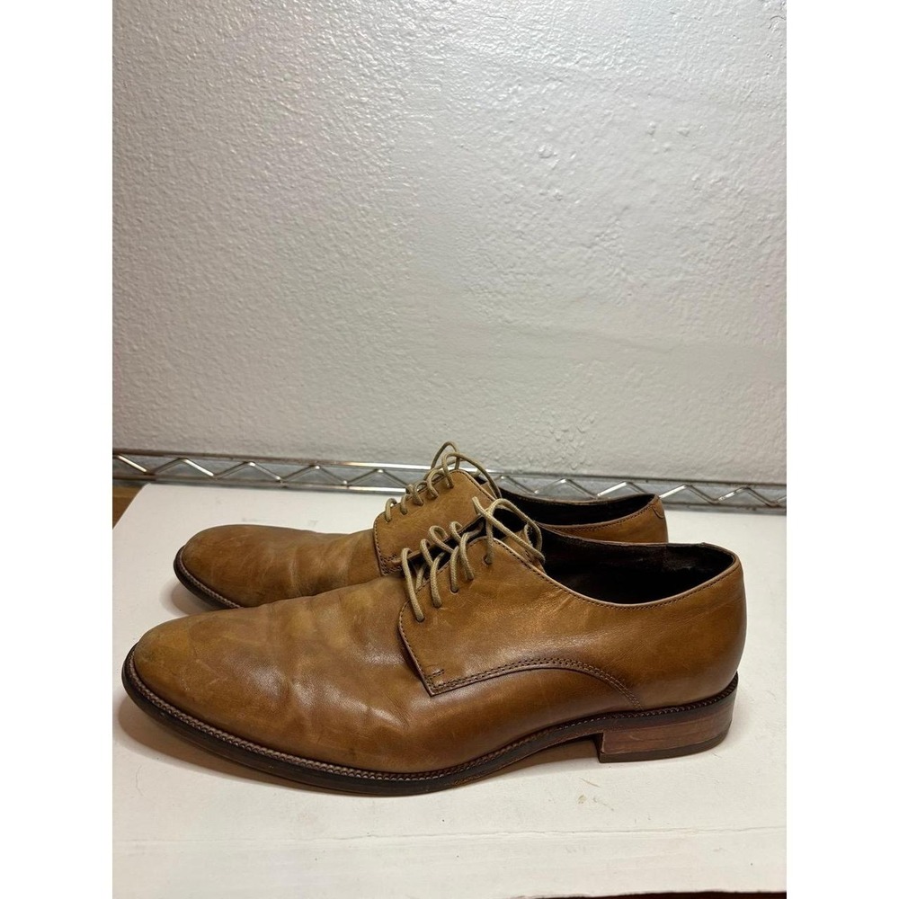 Cole Haan Men's Brown Leather Oxford Dress Shoes Size 10.5 M C12206 Cap Toe